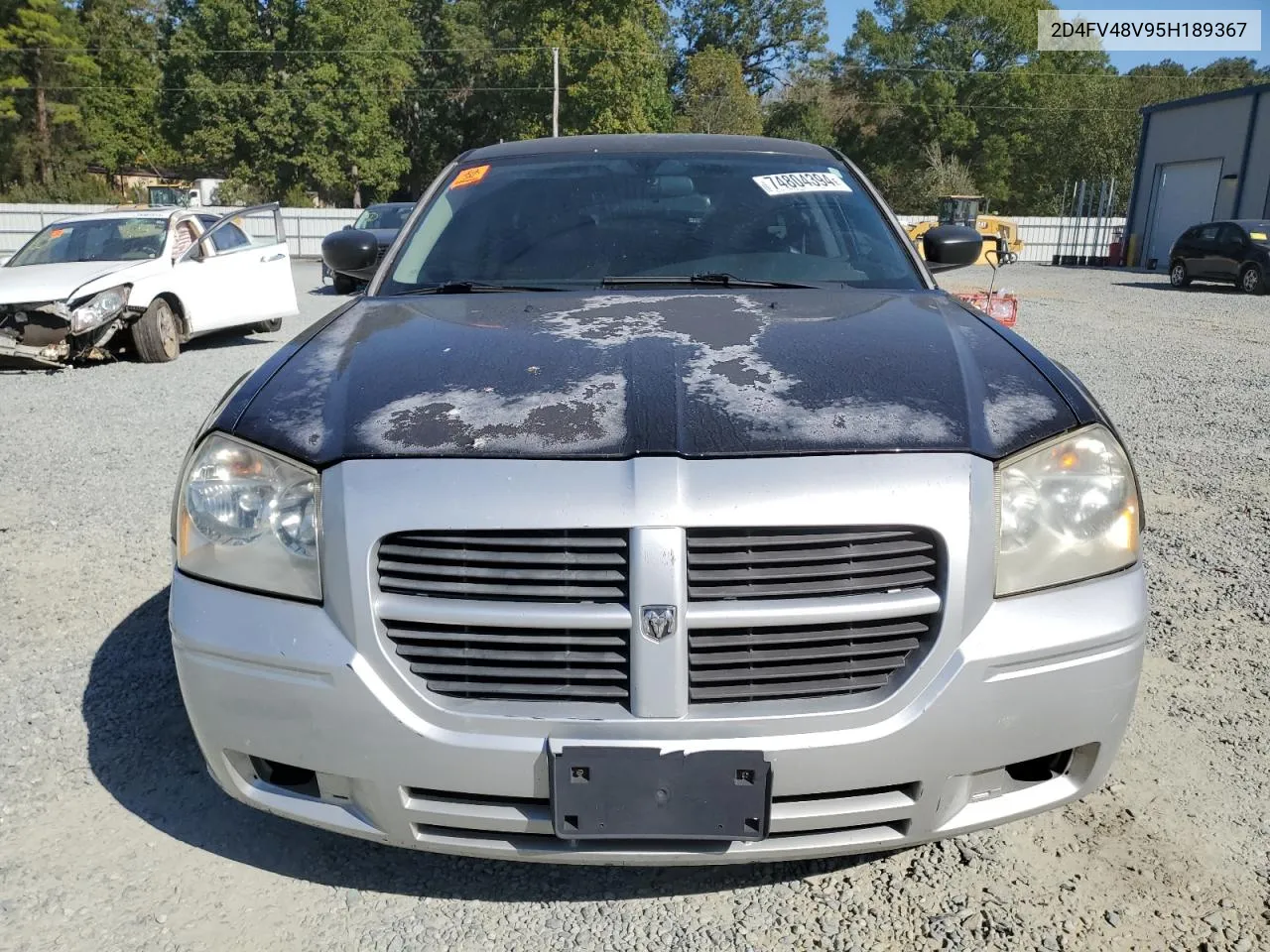 2005 Dodge Magnum Sxt VIN: 2D4FV48V95H189367 Lot: 74804394