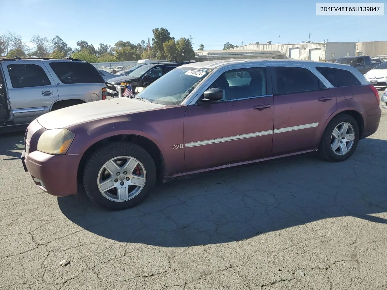 2005 Dodge Magnum Se VIN: 2D4FV48T65H139847 Lot: 77403024