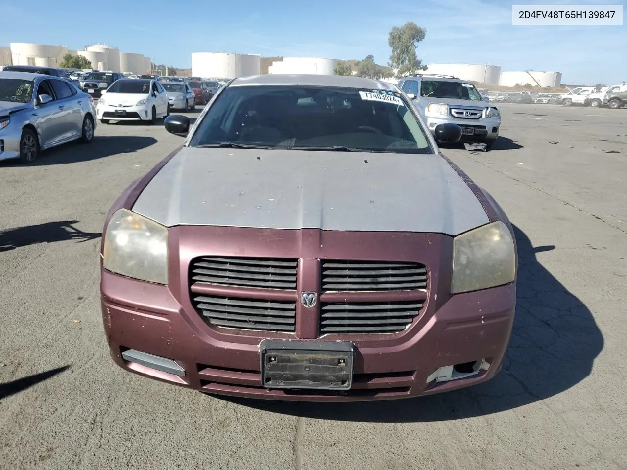 2005 Dodge Magnum Se VIN: 2D4FV48T65H139847 Lot: 77403024