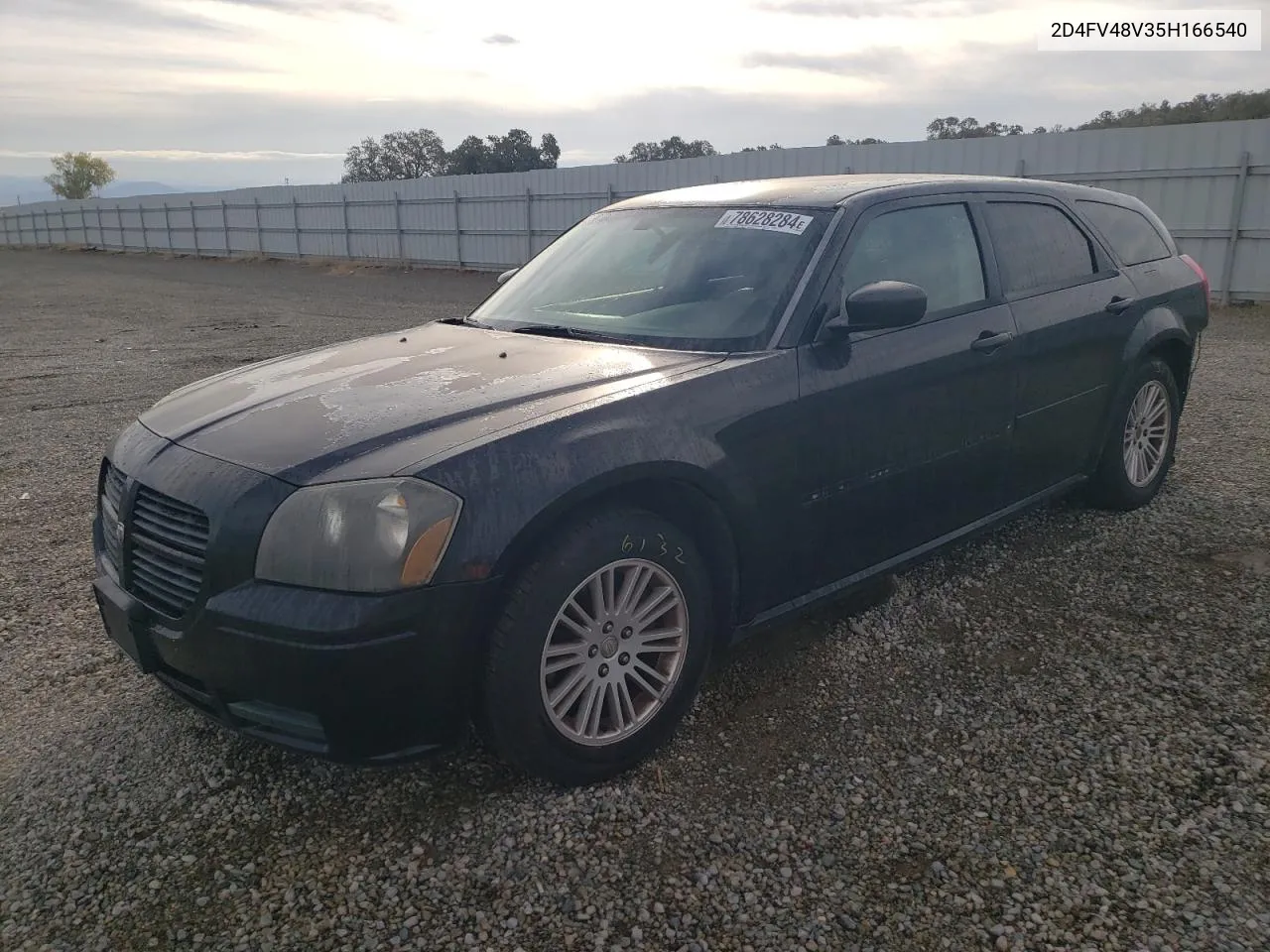 2005 Dodge Magnum Sxt VIN: 2D4FV48V35H166540 Lot: 78628284