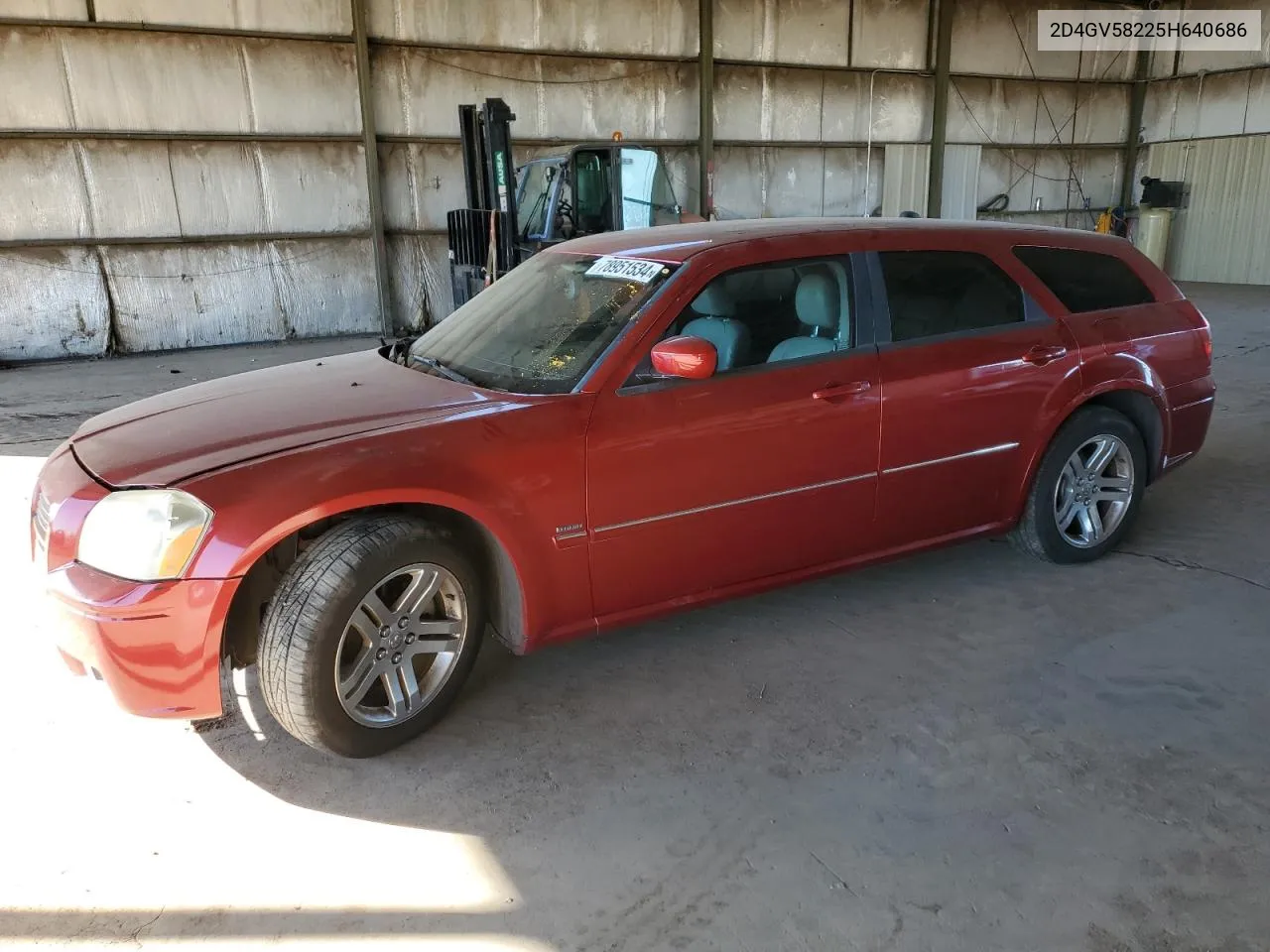 2005 Dodge Magnum R/T VIN: 2D4GV58225H640686 Lot: 78951534