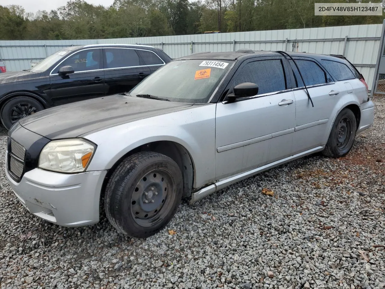 2005 Dodge Magnum Sxt VIN: 2D4FV48V85H123487 Lot: 79311454