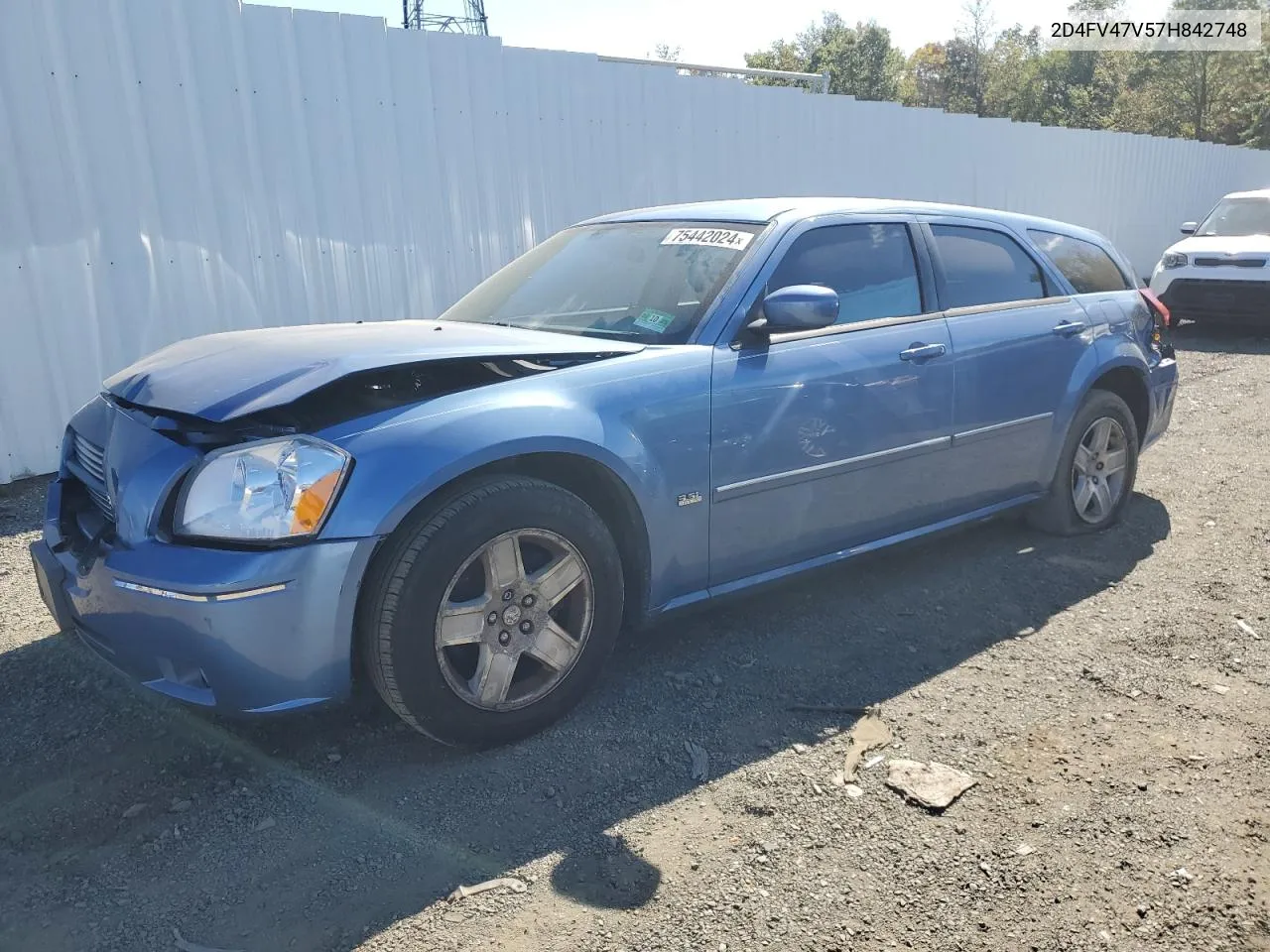 2007 Dodge Magnum Sxt VIN: 2D4FV47V57H842748 Lot: 75442024