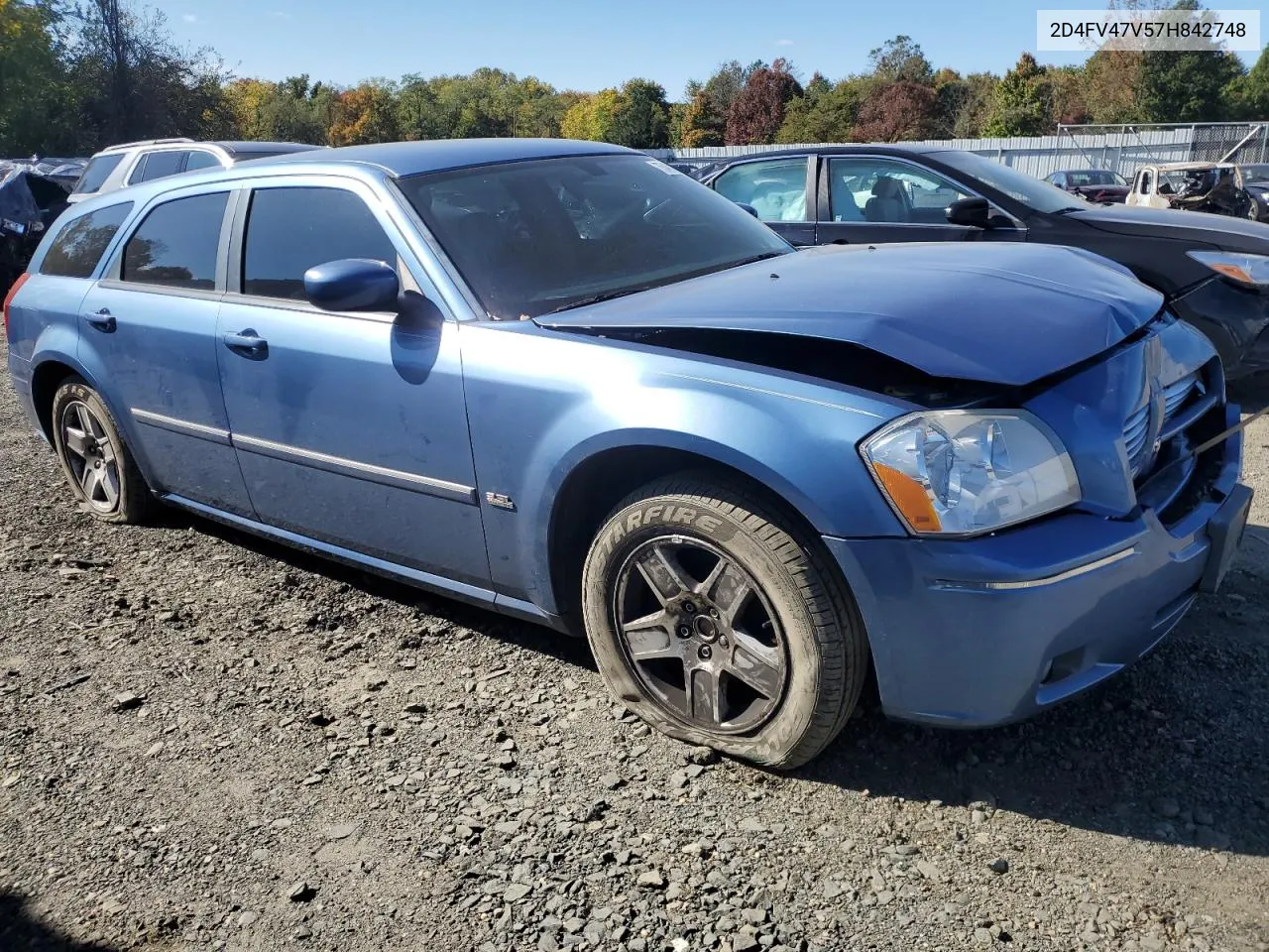 2007 Dodge Magnum Sxt VIN: 2D4FV47V57H842748 Lot: 75442024