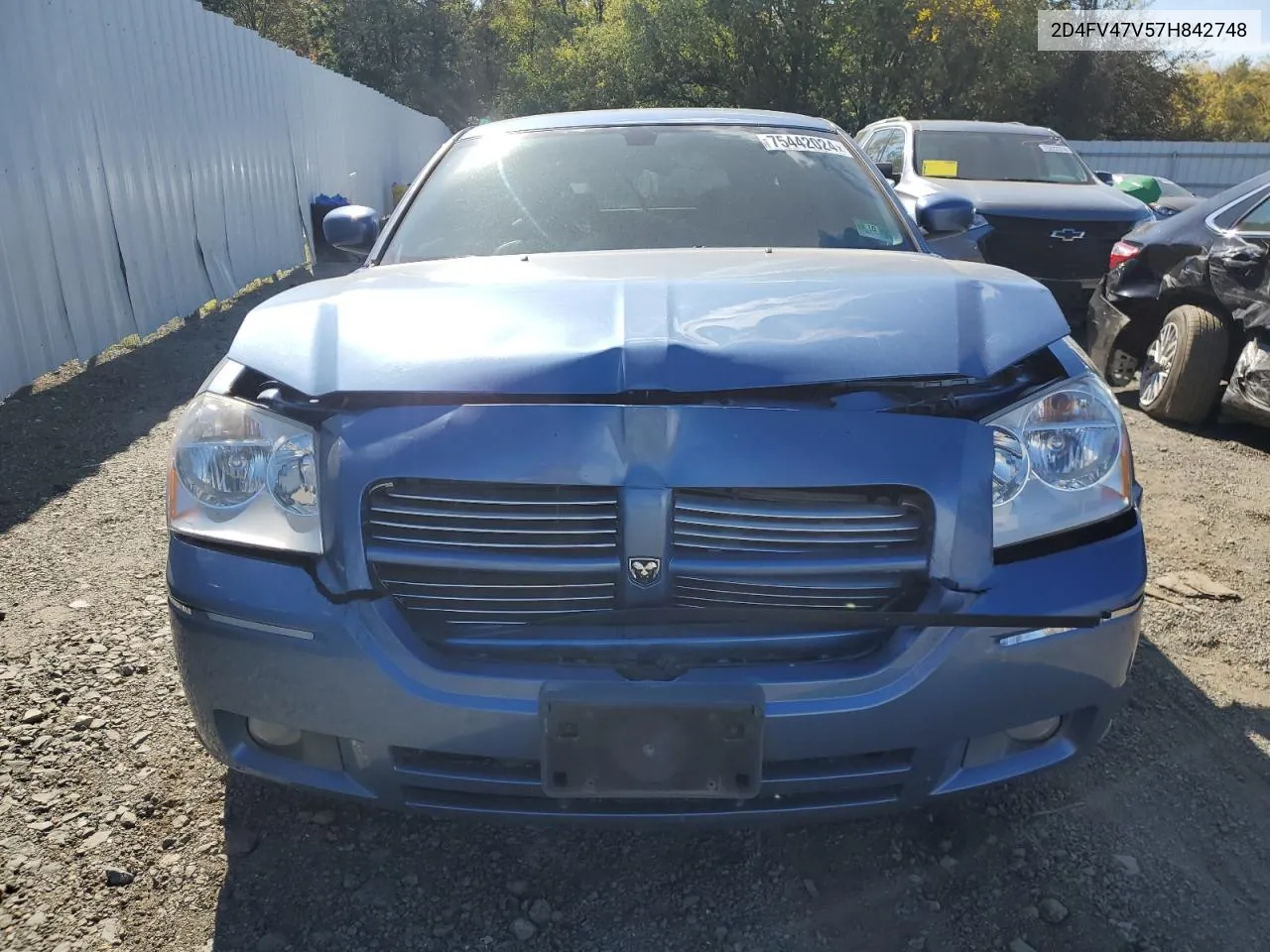 2007 Dodge Magnum Sxt VIN: 2D4FV47V57H842748 Lot: 75442024