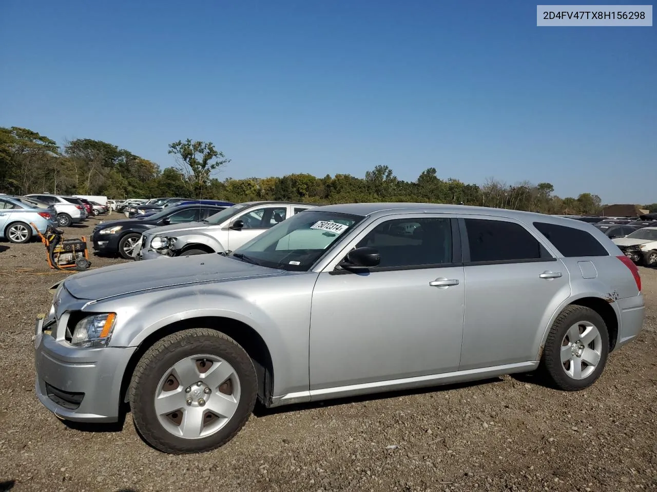 2008 Dodge Magnum VIN: 2D4FV47TX8H156298 Lot: 75012314