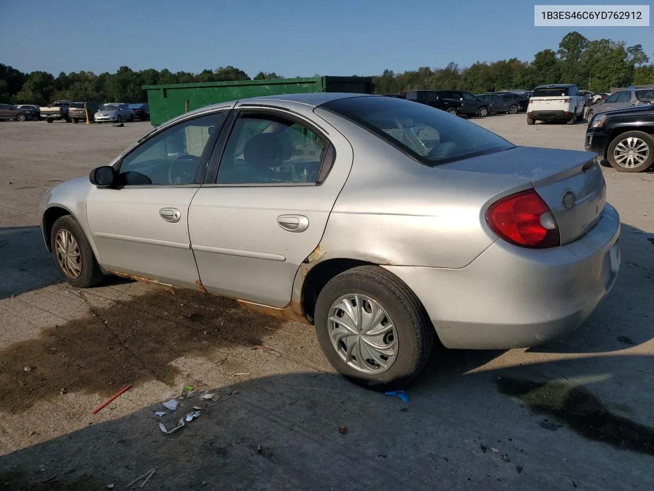 2000 Dodge Neon Base VIN: 1B3ES46C6YD762912 Lot: 70285004