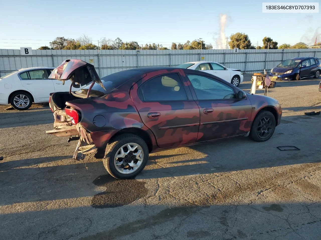 2000 Dodge Neon Base VIN: 1B3ES46C8YD707393 Lot: 76132694