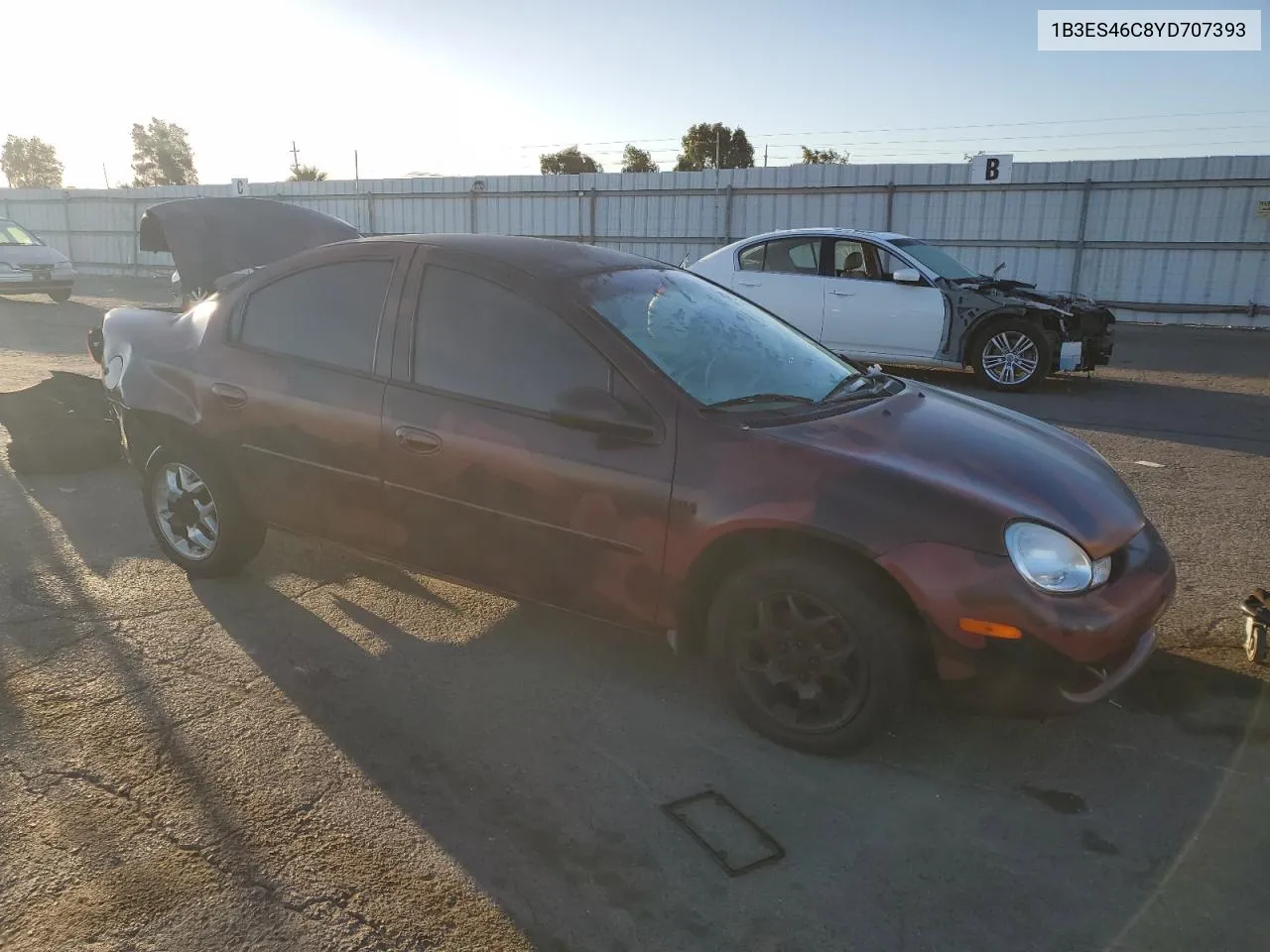 2000 Dodge Neon Base VIN: 1B3ES46C8YD707393 Lot: 76132694