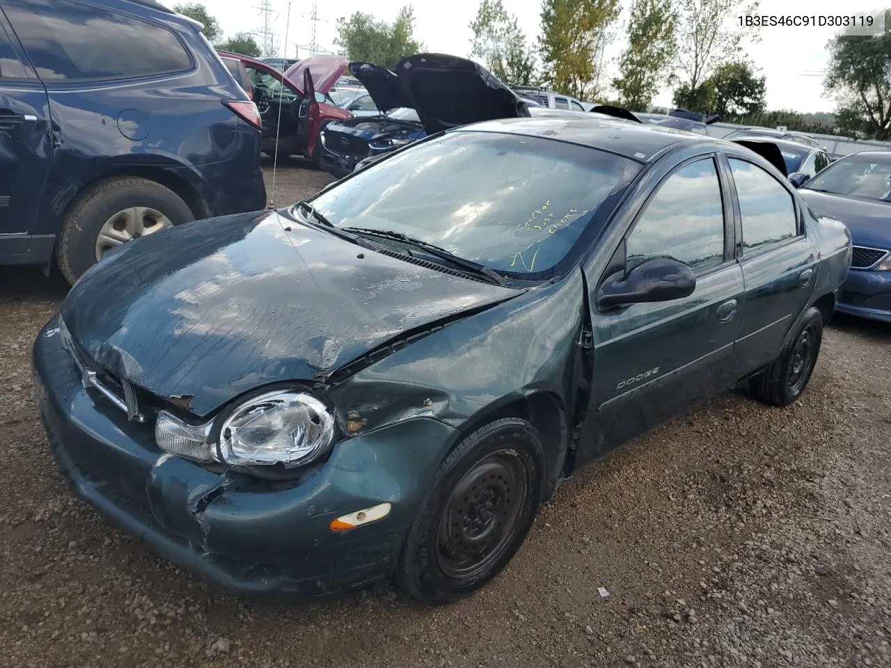 2001 Dodge Neon Se VIN: 1B3ES46C91D303119 Lot: 67595154