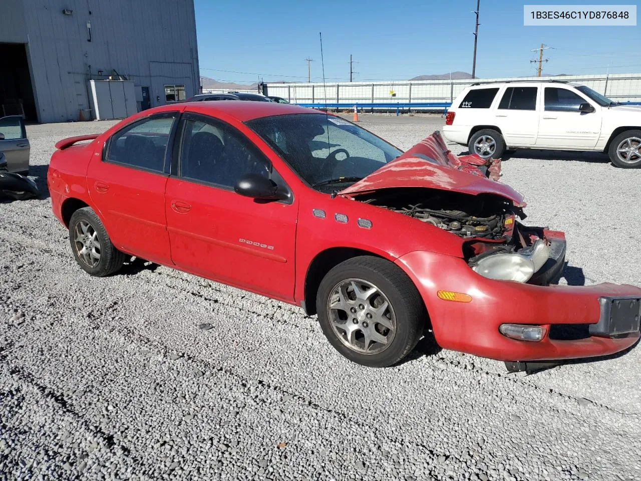 2001 Dodge Neon Base VIN: 1B3ES46C1YD876848 Lot: 79053274