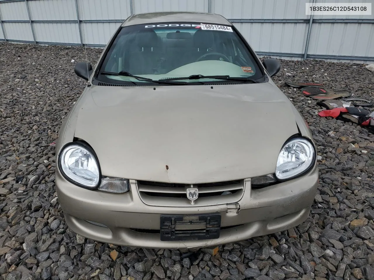 2002 Dodge Neon VIN: 1B3ES26C12D543108 Lot: 68515484