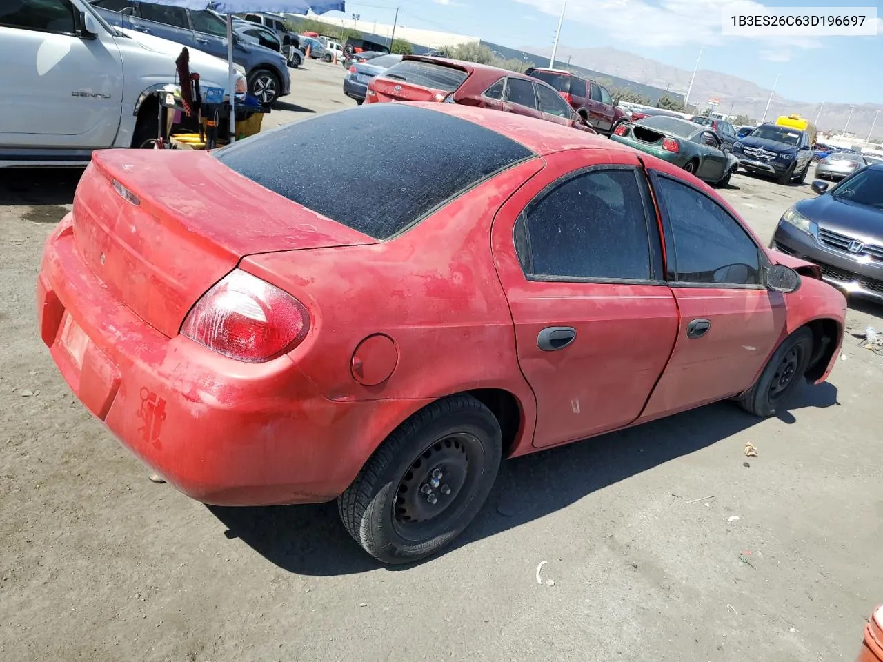 2003 Dodge Neon Se VIN: 1B3ES26C63D196697 Lot: 74081284