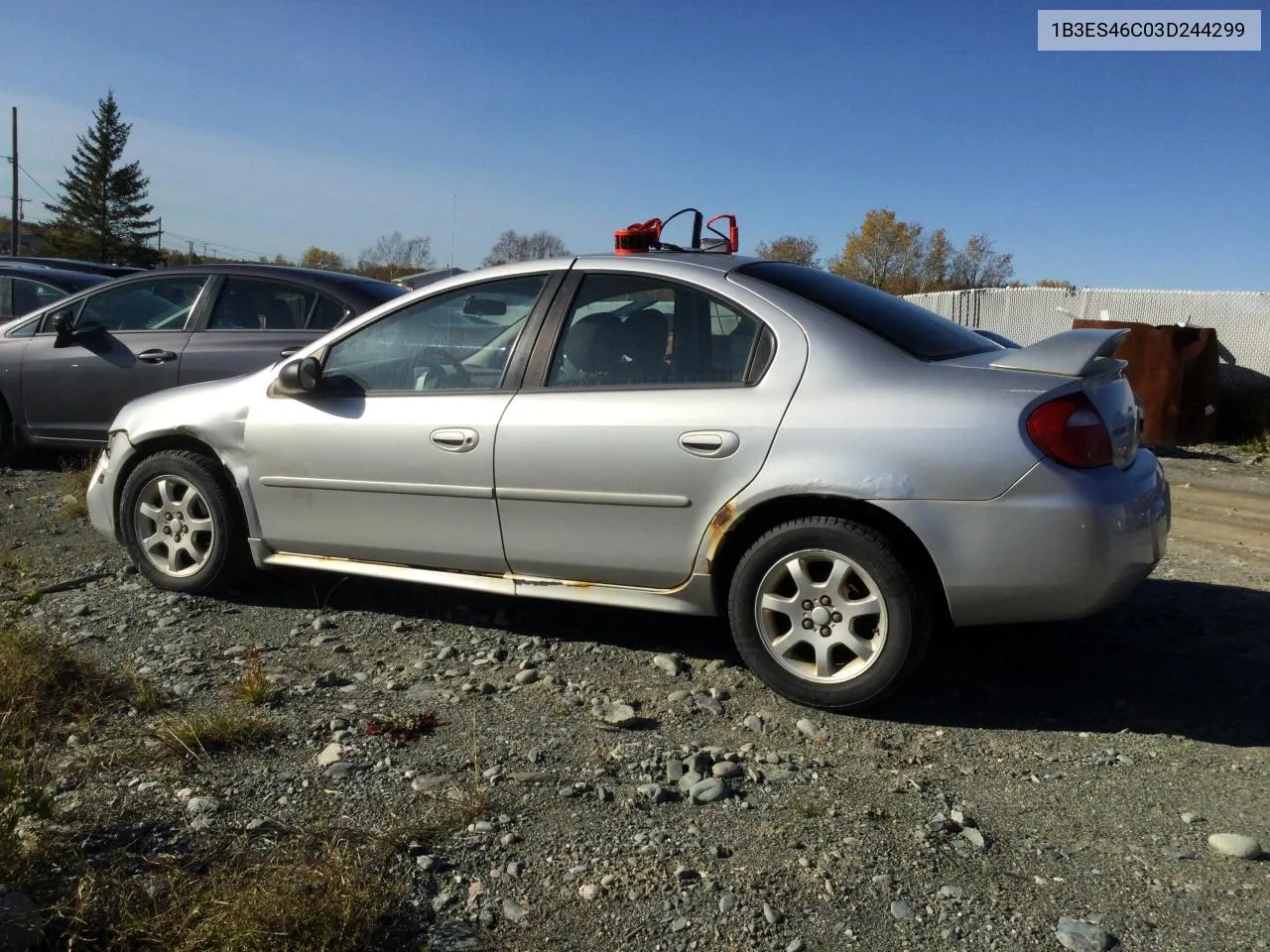 2003 Dodge Neon Sx 2.0 VIN: 1B3ES46C03D244299 Lot: 75597954