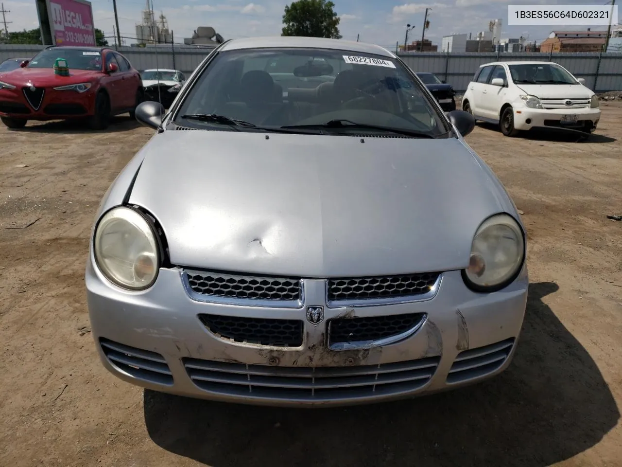 2004 Dodge Neon Sxt VIN: 1B3ES56C64D602321 Lot: 68227804