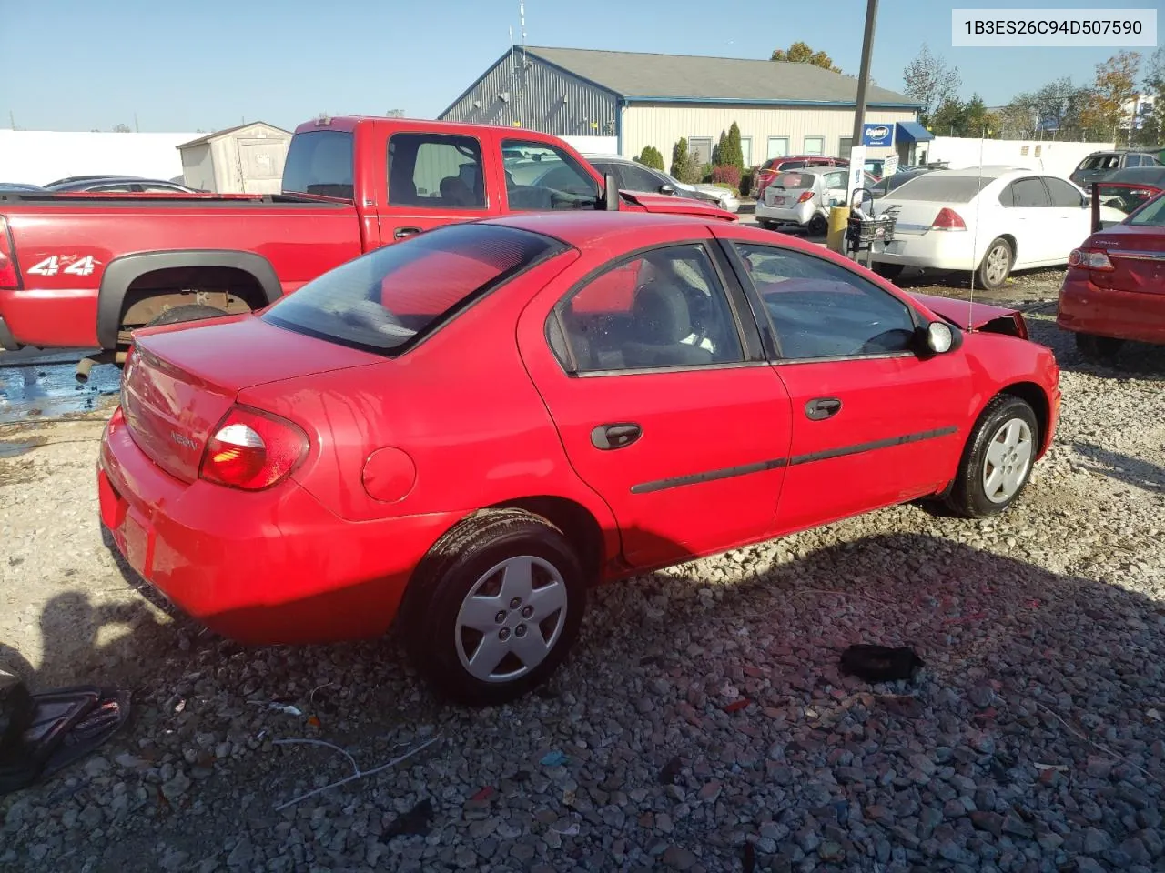 2004 Dodge Neon Base VIN: 1B3ES26C94D507590 Lot: 75286674