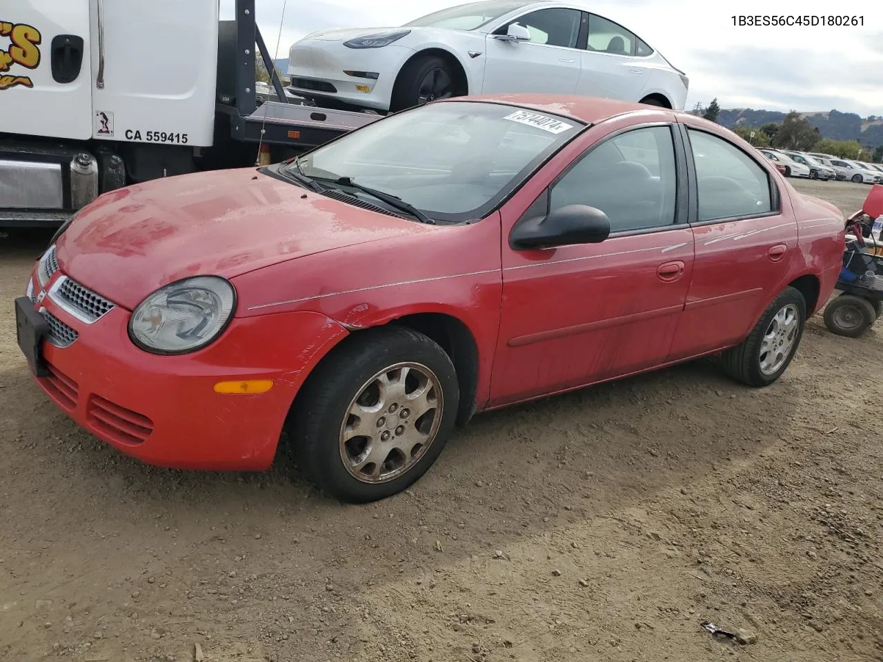 2005 Dodge Neon Sxt VIN: 1B3ES56C45D180261 Lot: 75744074