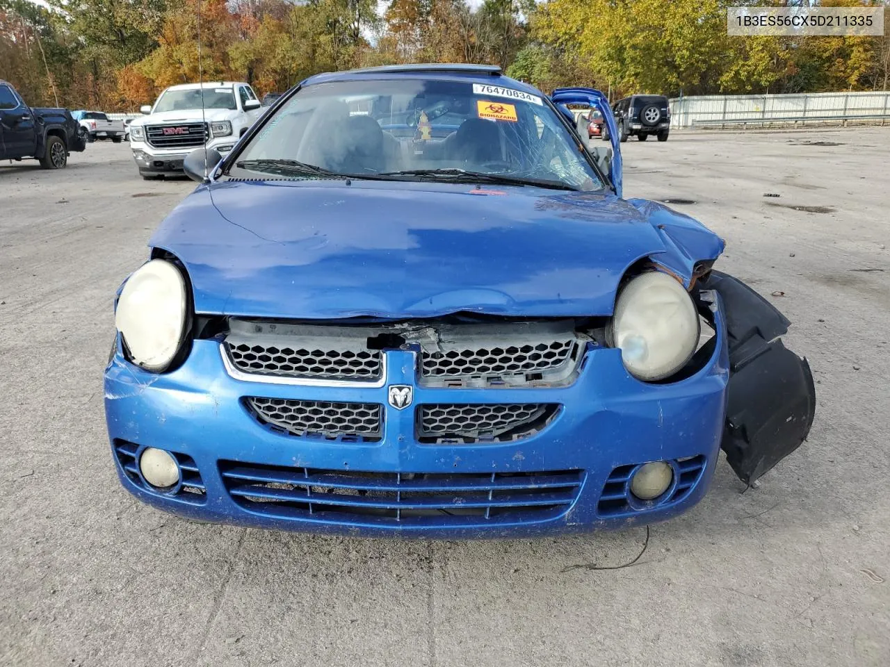 2005 Dodge Neon Sxt VIN: 1B3ES56CX5D211335 Lot: 76470834