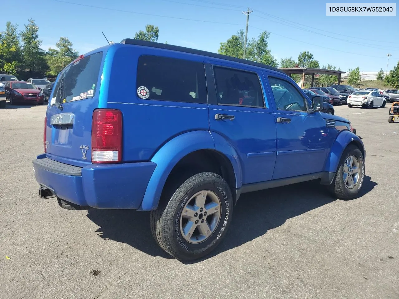 2007 Dodge Nitro Slt VIN: 1D8GU58KX7W552040 Lot: 56870334