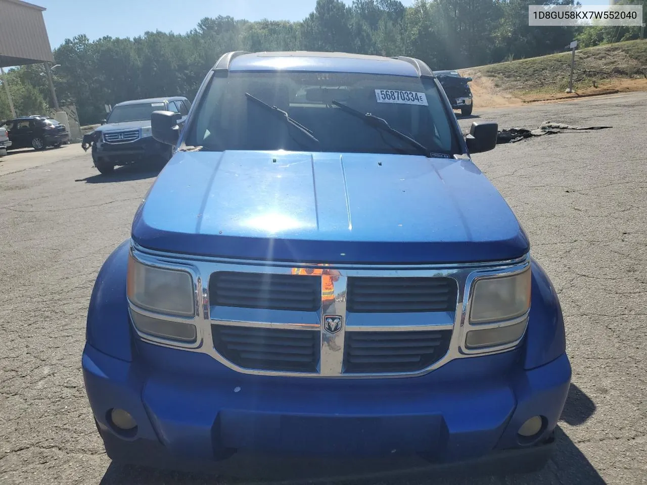 2007 Dodge Nitro Slt VIN: 1D8GU58KX7W552040 Lot: 56870334