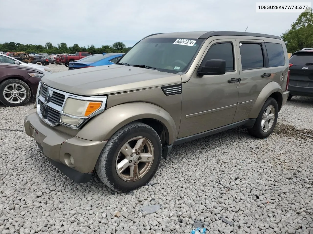 2007 Dodge Nitro Sxt VIN: 1D8GU28K97W735377 Lot: 60691974