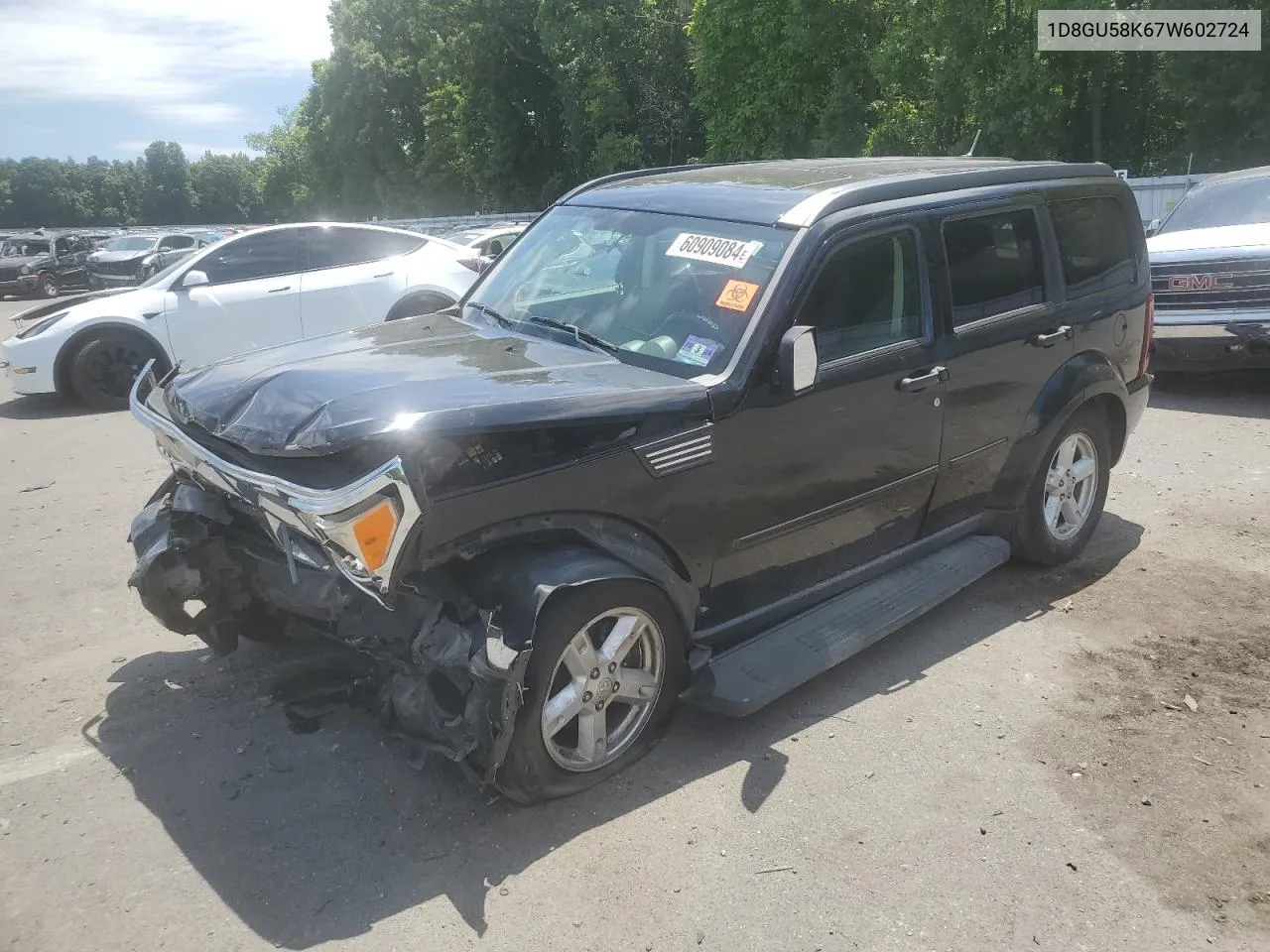 2007 Dodge Nitro Slt VIN: 1D8GU58K67W602724 Lot: 60909084