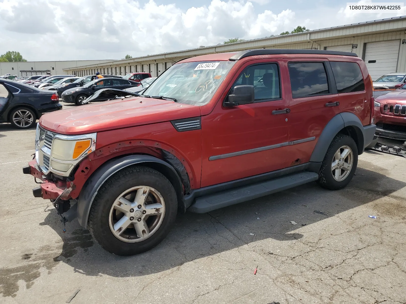 2007 Dodge Nitro Sxt VIN: 1D8GT28K87W642255 Lot: 65419474