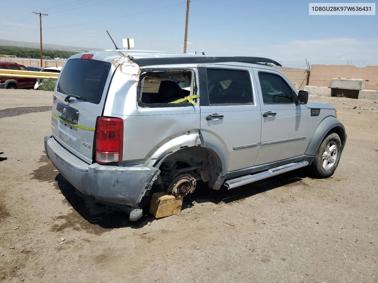 2007 Dodge Nitro Sxt VIN: 1D8GU28K97W636431 Lot: 66031104