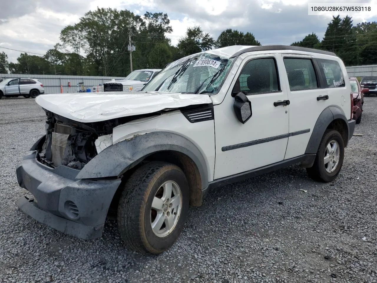 2007 Dodge Nitro Sxt VIN: 1D8GU28K67W553118 Lot: 67890634