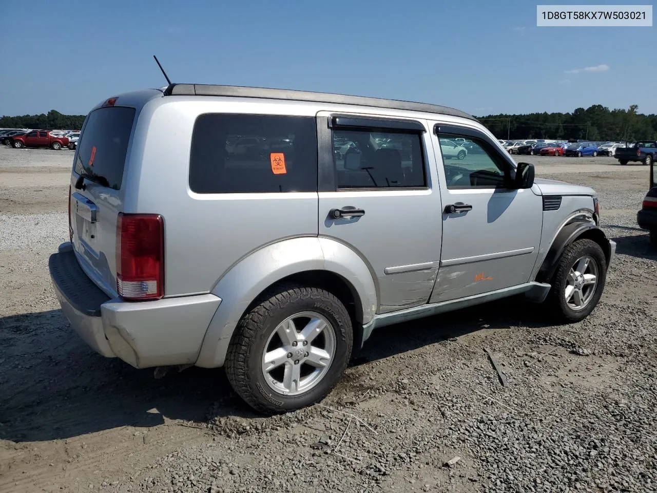 2007 Dodge Nitro Slt VIN: 1D8GT58KX7W503021 Lot: 69062054