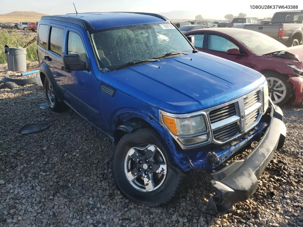 2007 Dodge Nitro Sxt VIN: 1D8GU28K37W643388 Lot: 70687594