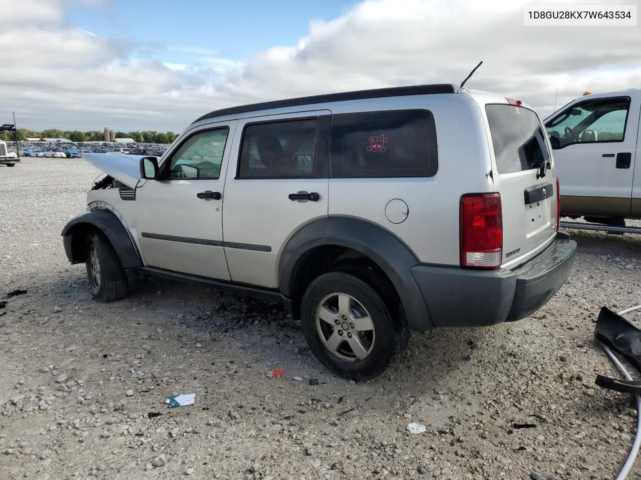 2007 Dodge Nitro Sxt VIN: 1D8GU28KX7W643534 Lot: 72565414