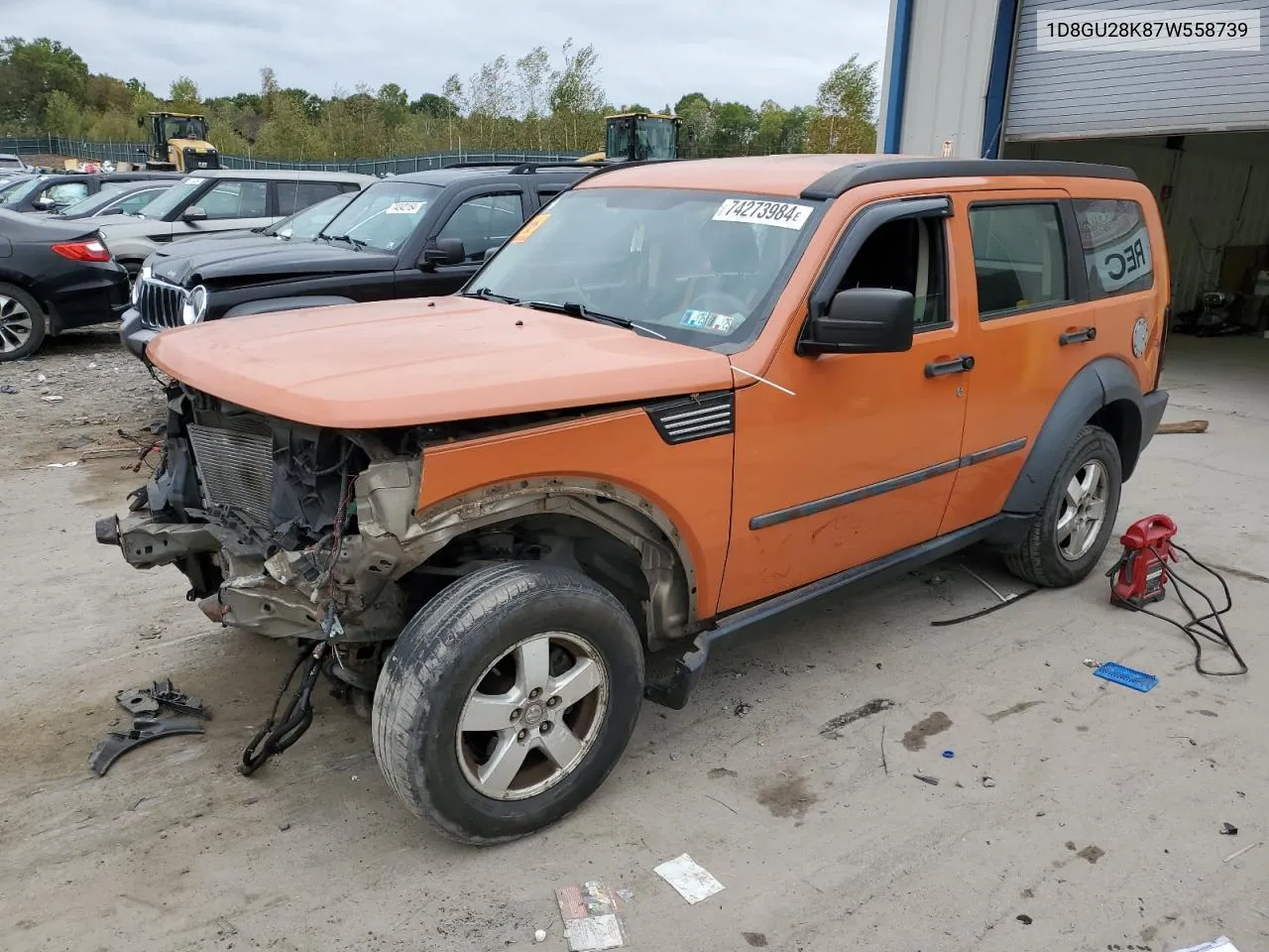 2007 Dodge Nitro Sxt VIN: 1D8GU28K87W558739 Lot: 74273984