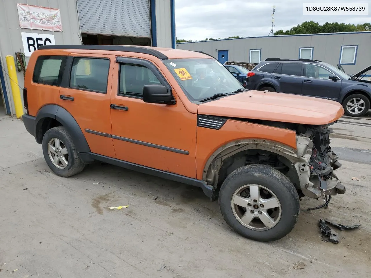 2007 Dodge Nitro Sxt VIN: 1D8GU28K87W558739 Lot: 74273984