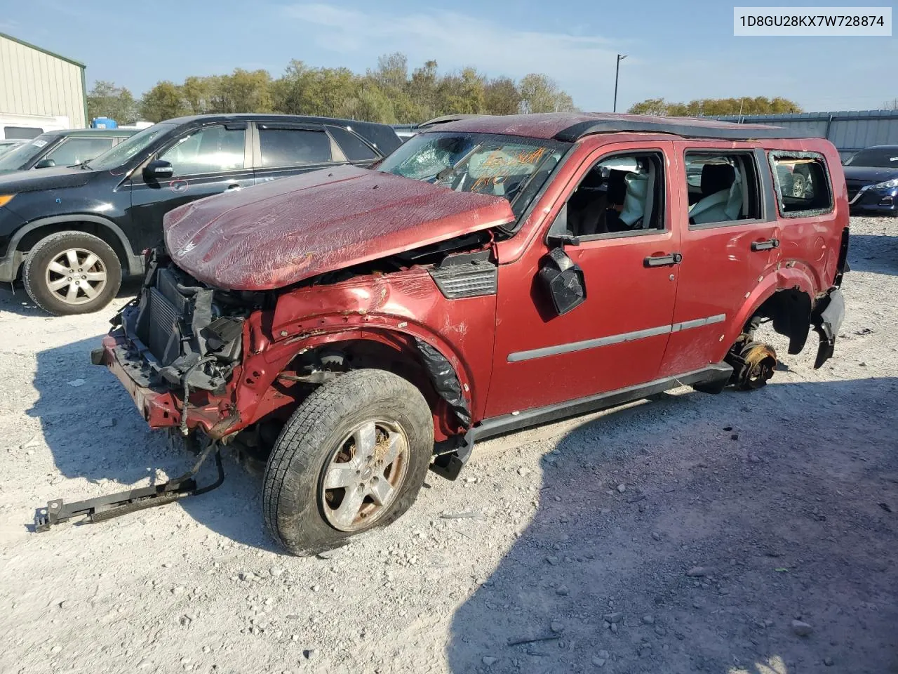 2007 Dodge Nitro Sxt VIN: 1D8GU28KX7W728874 Lot: 76084894