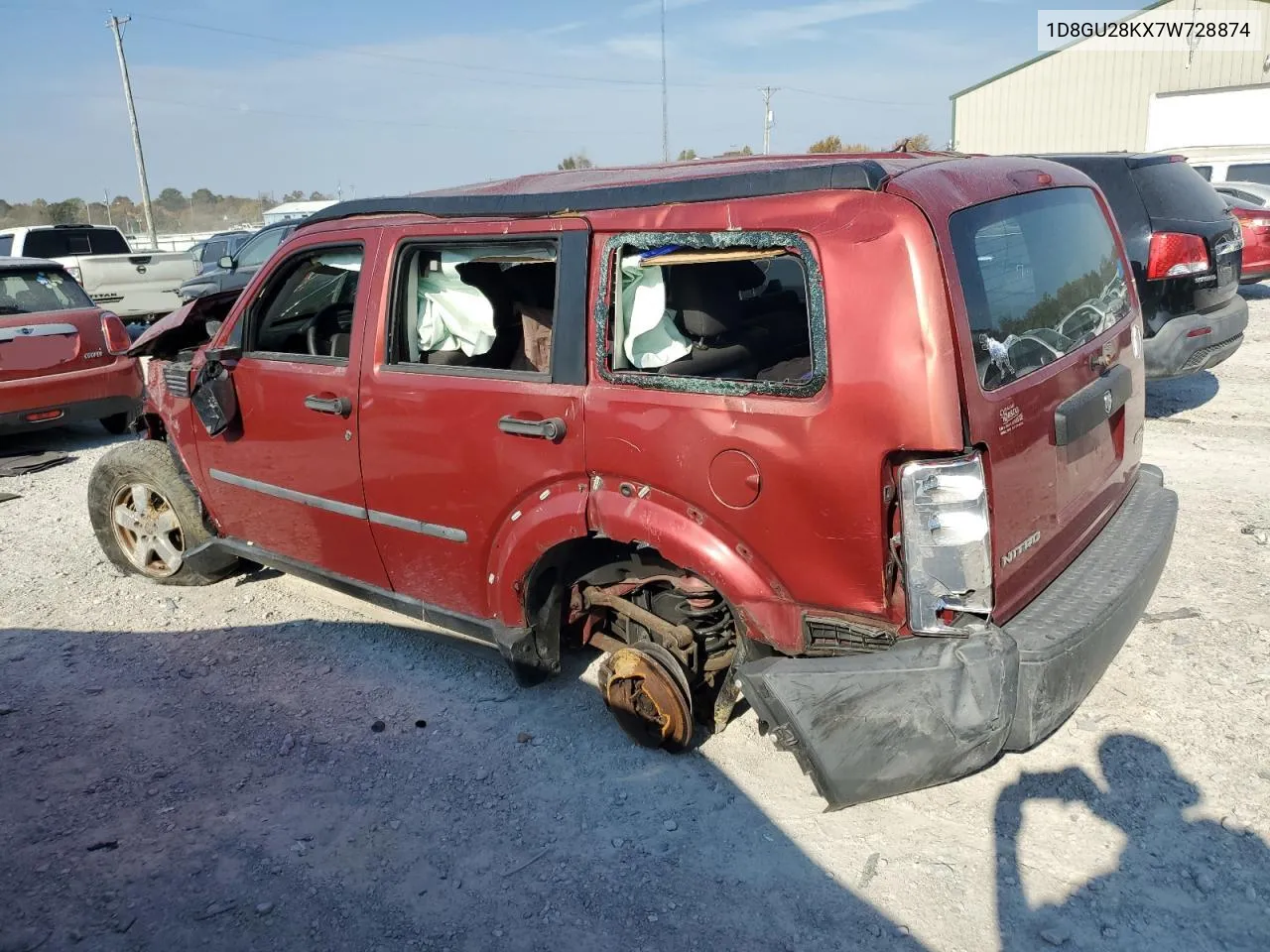 2007 Dodge Nitro Sxt VIN: 1D8GU28KX7W728874 Lot: 76084894