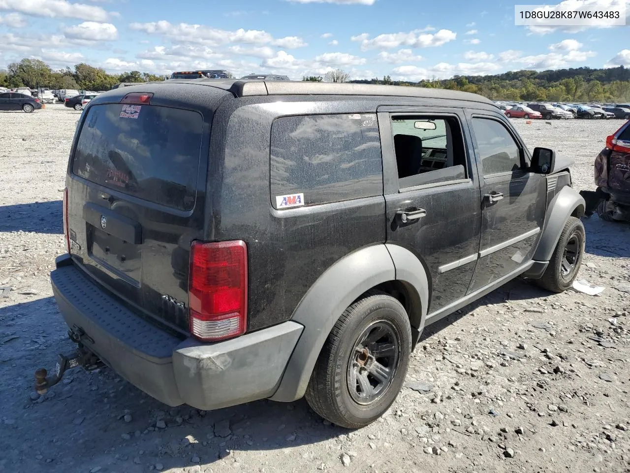 2007 Dodge Nitro Sxt VIN: 1D8GU28K87W643483 Lot: 76411714