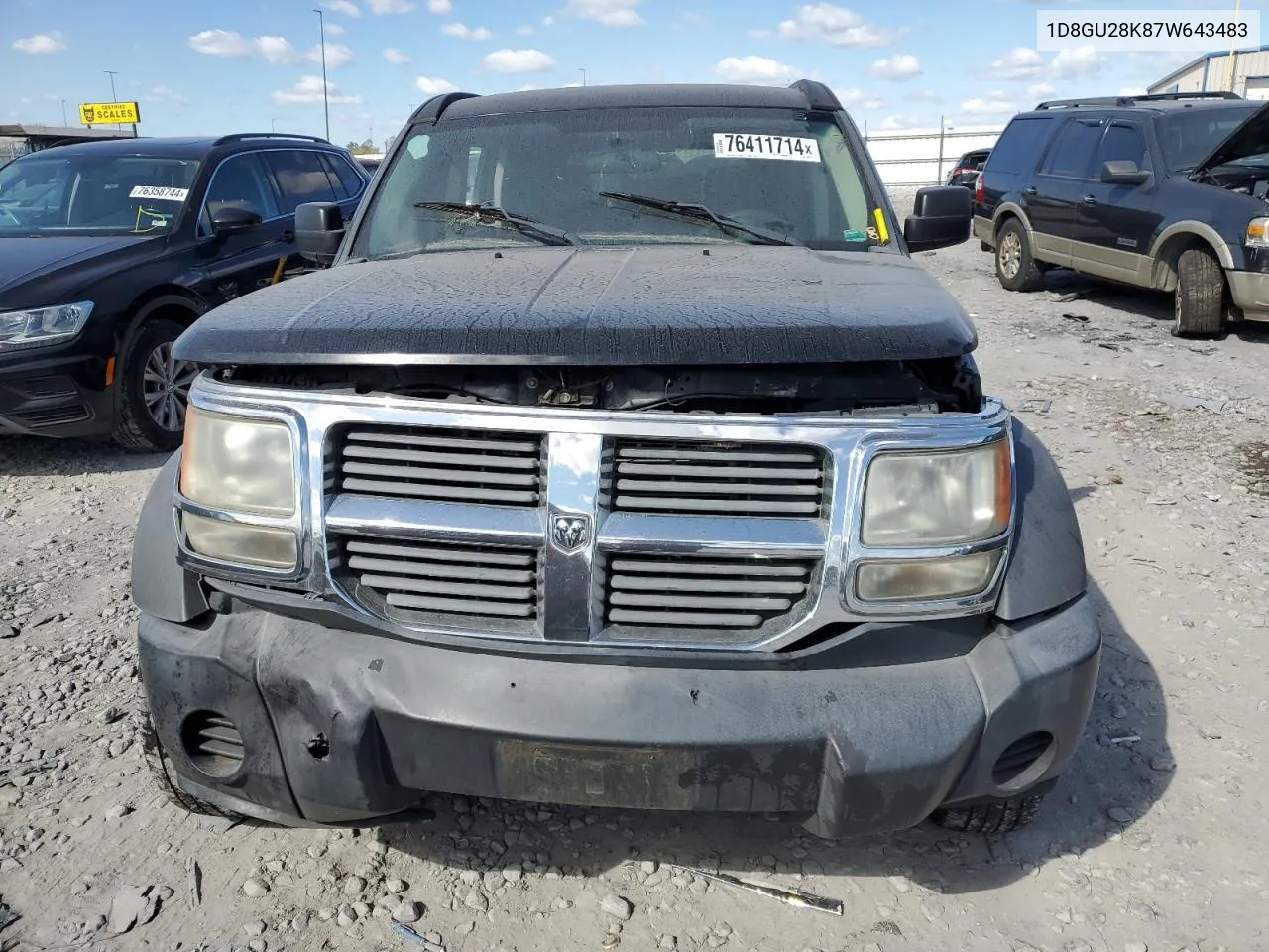 2007 Dodge Nitro Sxt VIN: 1D8GU28K87W643483 Lot: 76411714