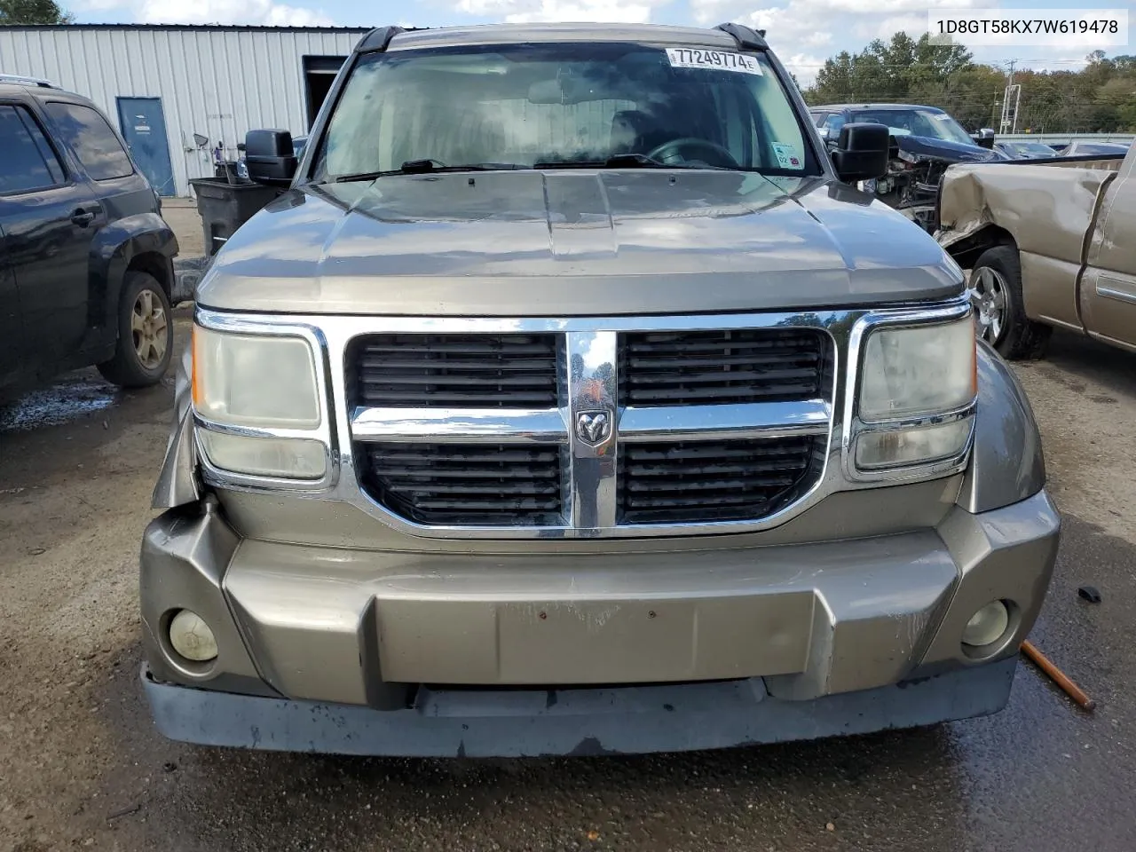 2007 Dodge Nitro Slt VIN: 1D8GT58KX7W619478 Lot: 77249774