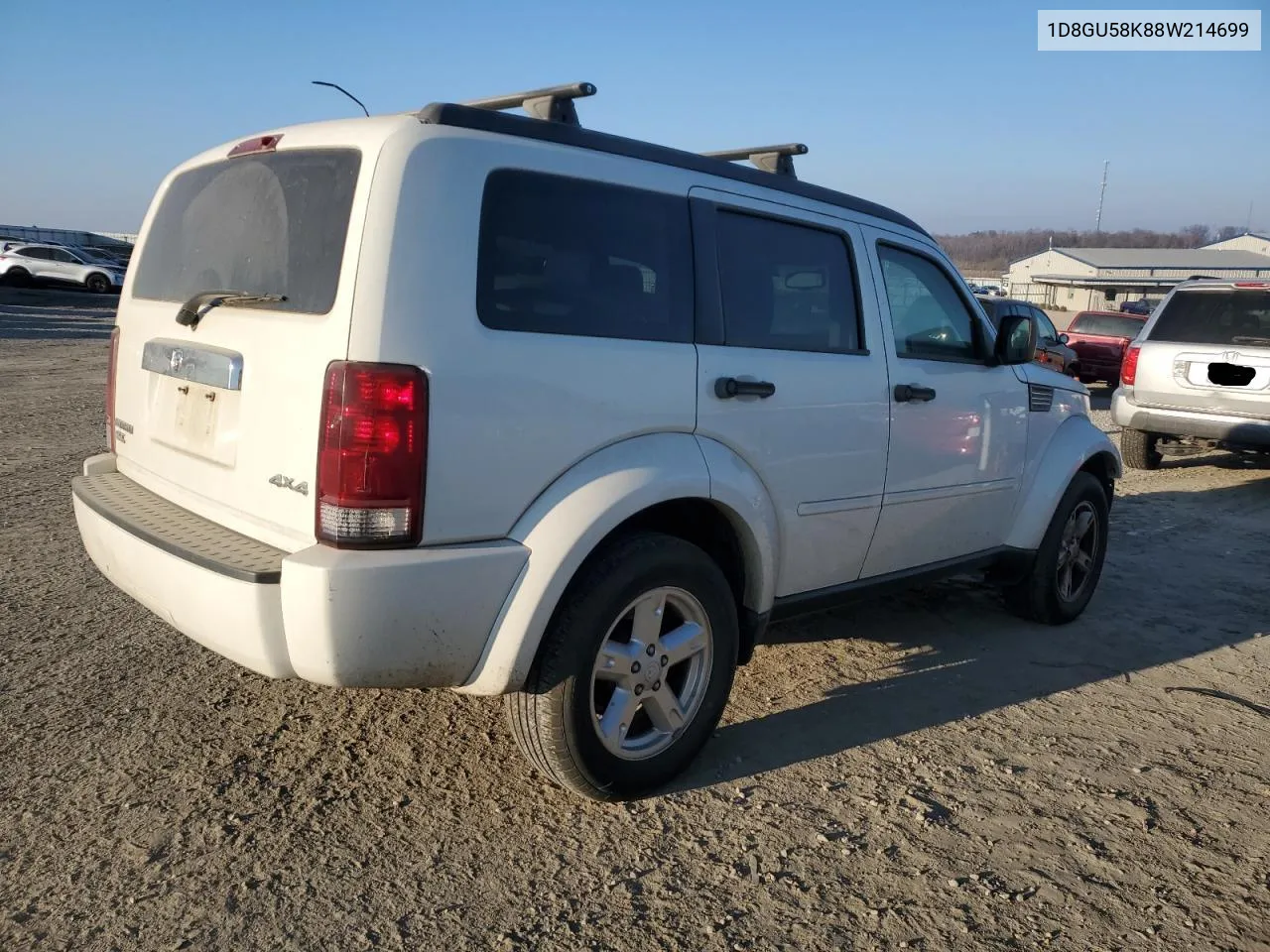 2008 Dodge Nitro Slt VIN: 1D8GU58K88W214699 Lot: 40808744