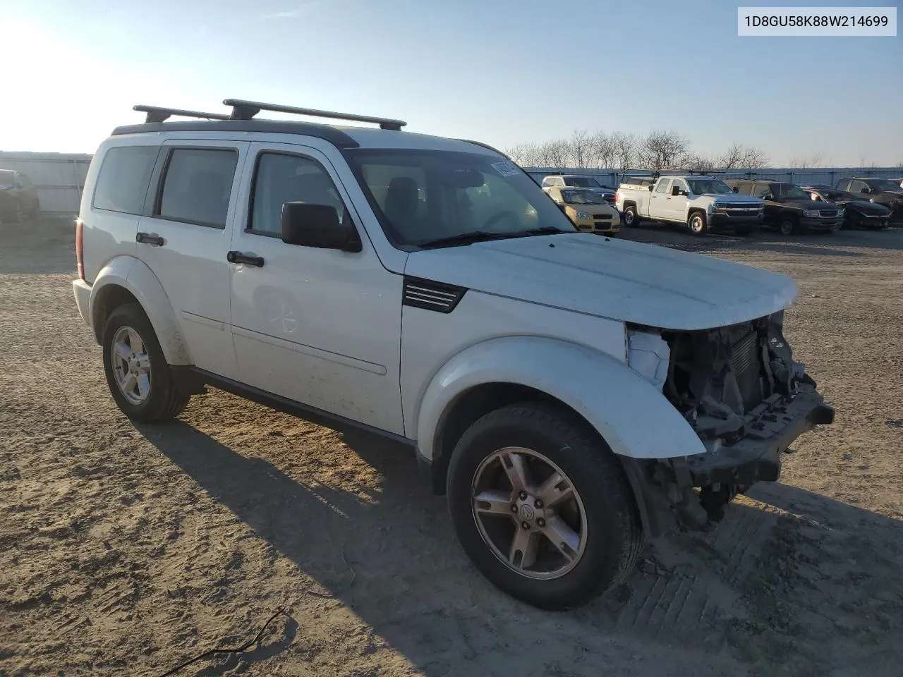 2008 Dodge Nitro Slt VIN: 1D8GU58K88W214699 Lot: 40808744