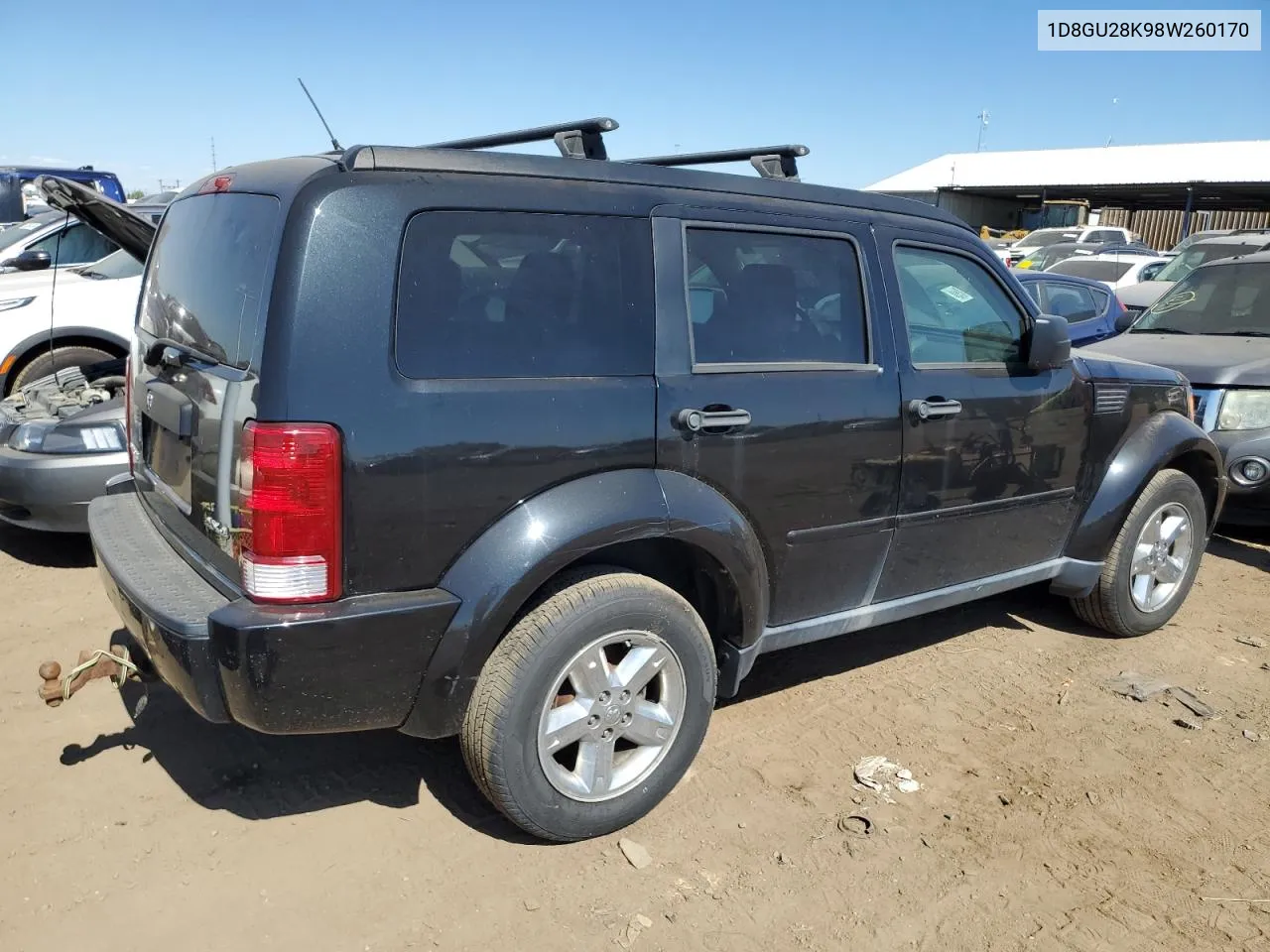 2008 Dodge Nitro Sxt VIN: 1D8GU28K98W260170 Lot: 73057114