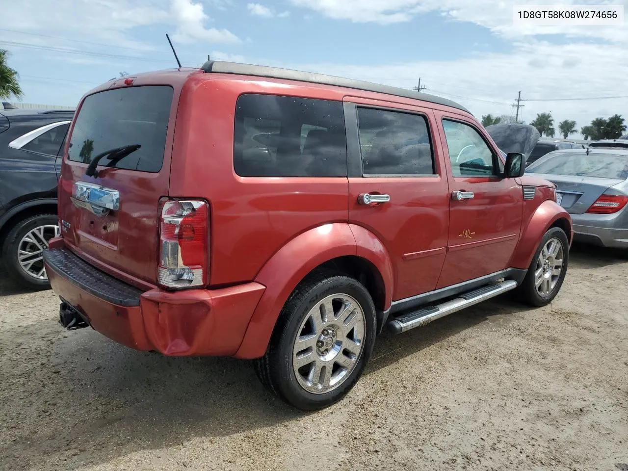 2008 Dodge Nitro Slt VIN: 1D8GT58K08W274656 Lot: 74896284