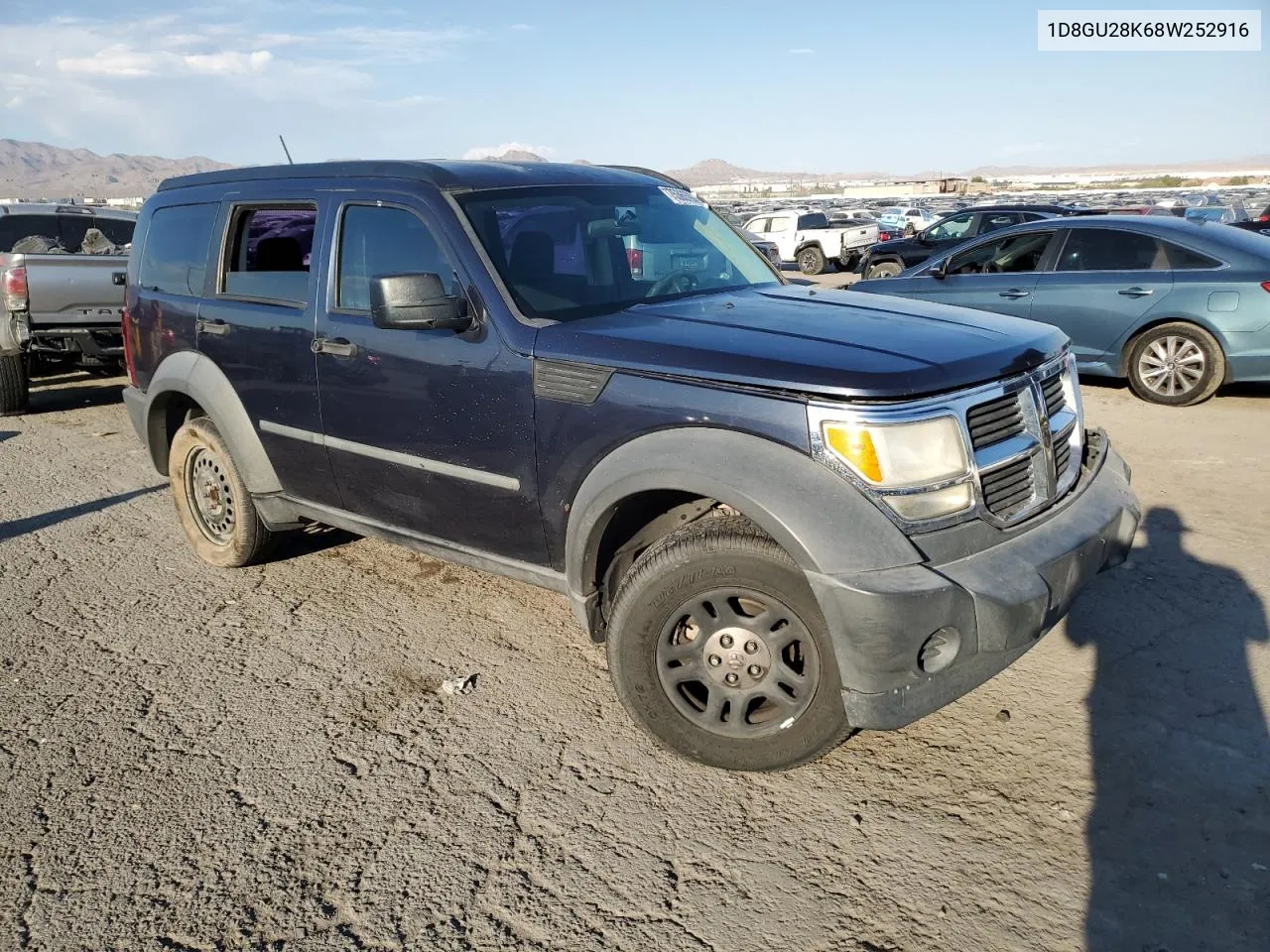 2008 Dodge Nitro Sxt VIN: 1D8GU28K68W252916 Lot: 75363784