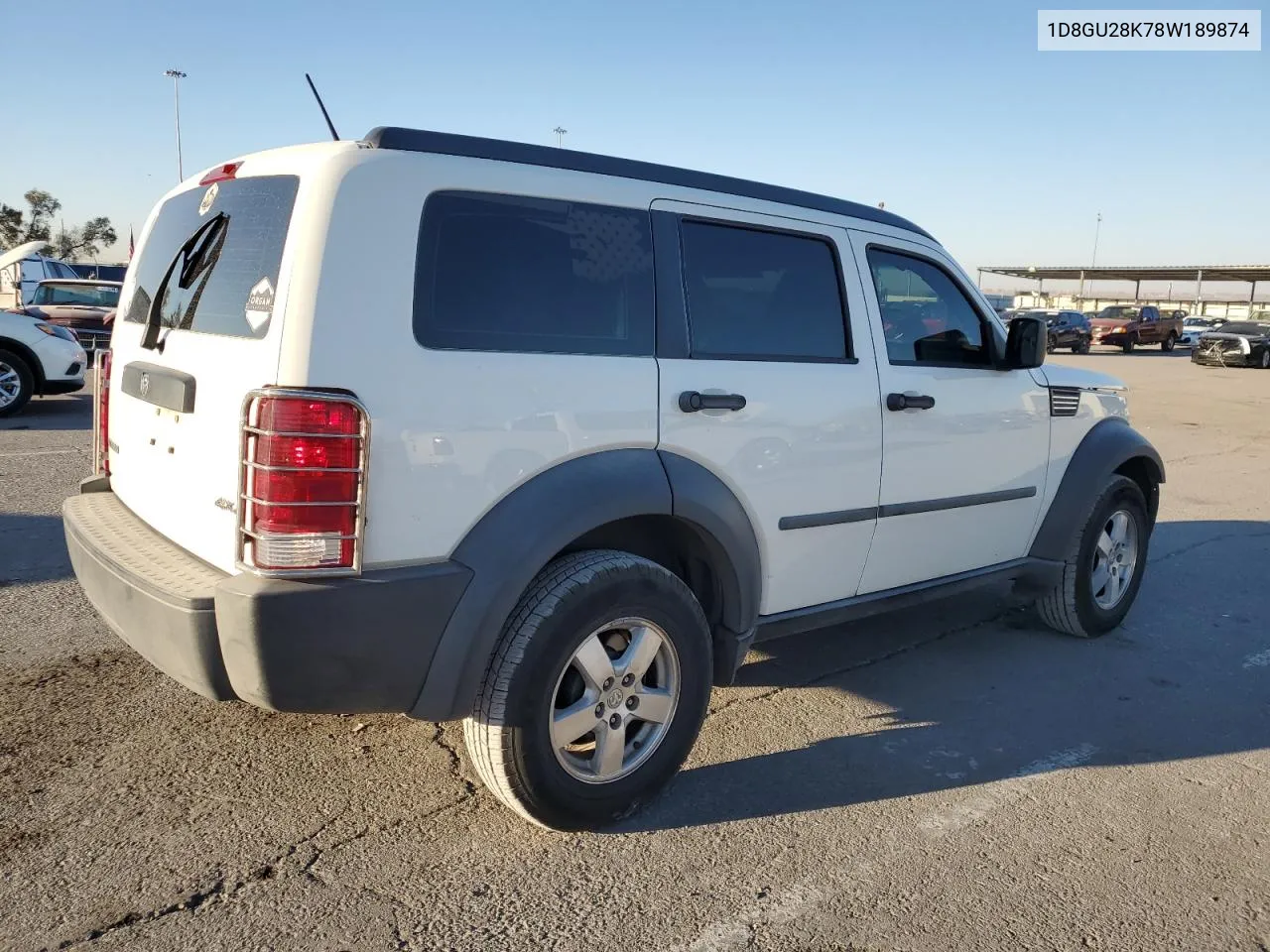 1D8GU28K78W189874 2008 Dodge Nitro Sxt