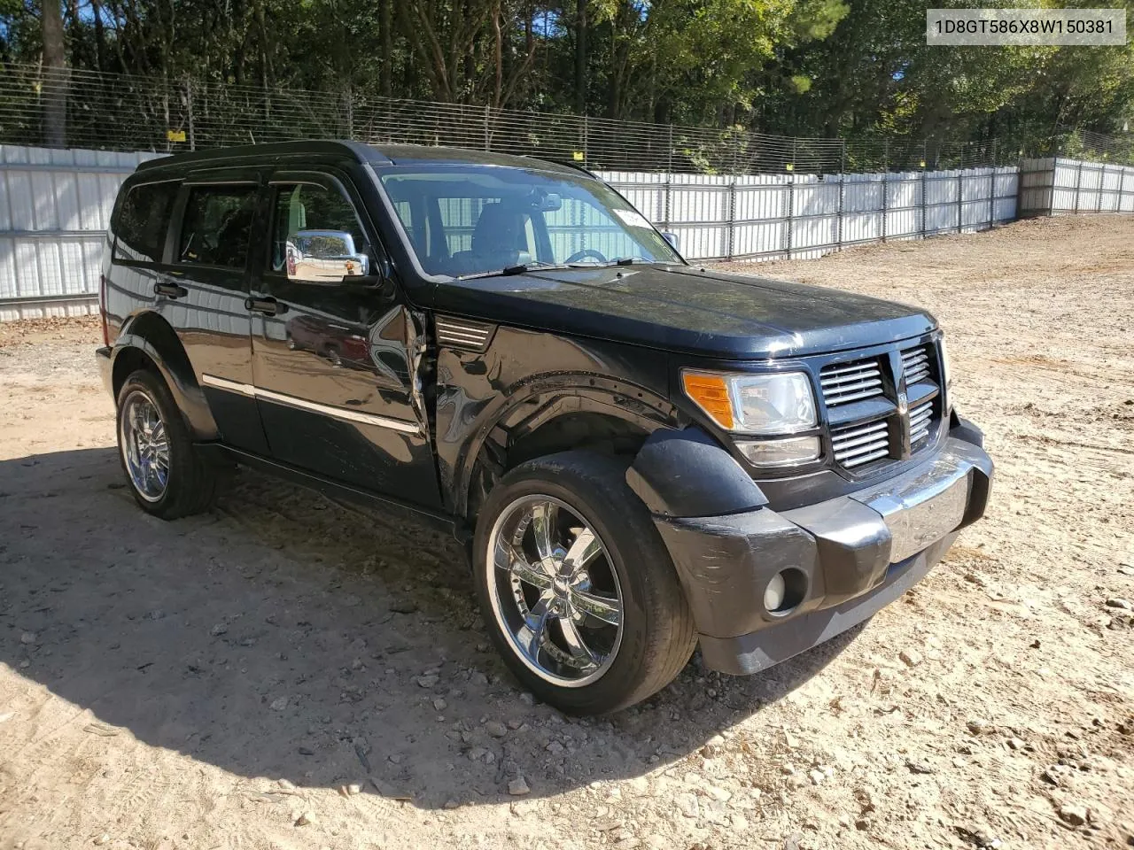 2008 Dodge Nitro R/T VIN: 1D8GT586X8W150381 Lot: 75894974