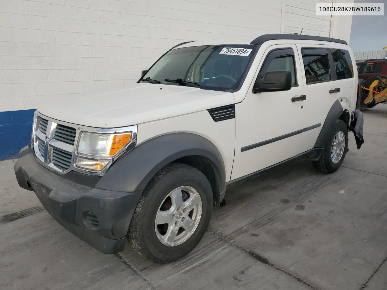 2008 Dodge Nitro Sxt VIN: 1D8GU28K78W189616 Lot: 78451894