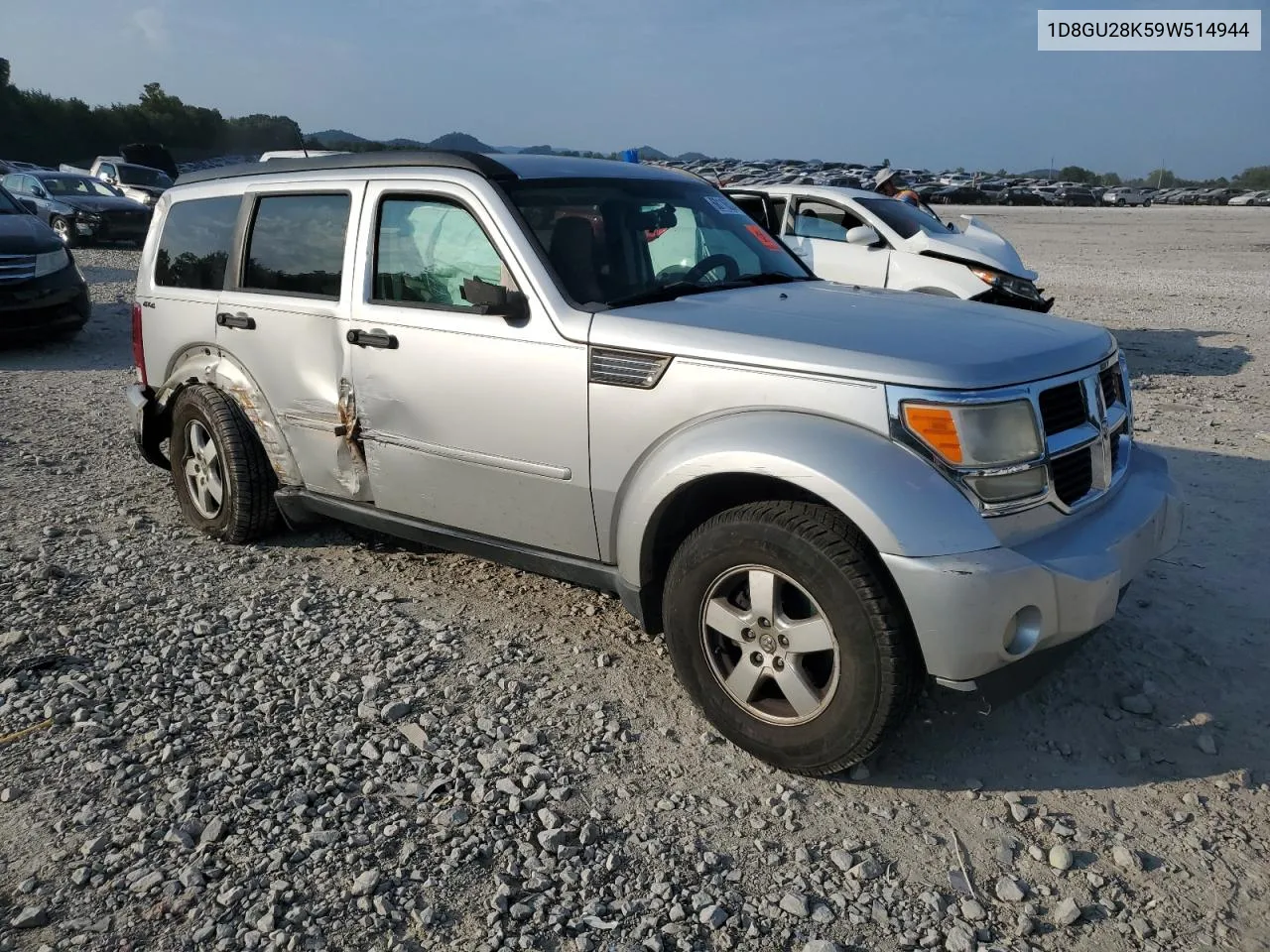 2009 Dodge Nitro Se VIN: 1D8GU28K59W514944 Lot: 68116524