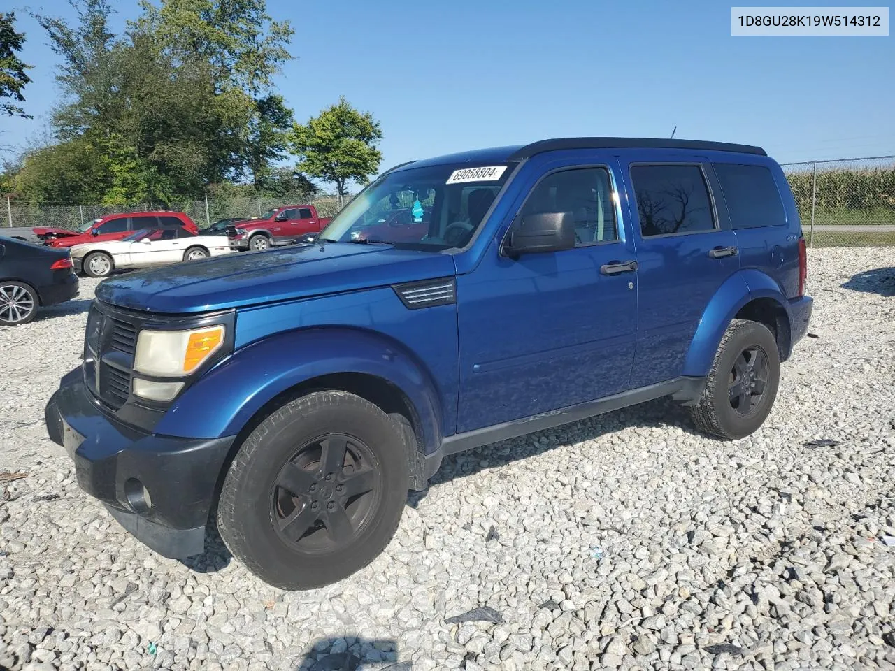 2009 Dodge Nitro Se VIN: 1D8GU28K19W514312 Lot: 69058804