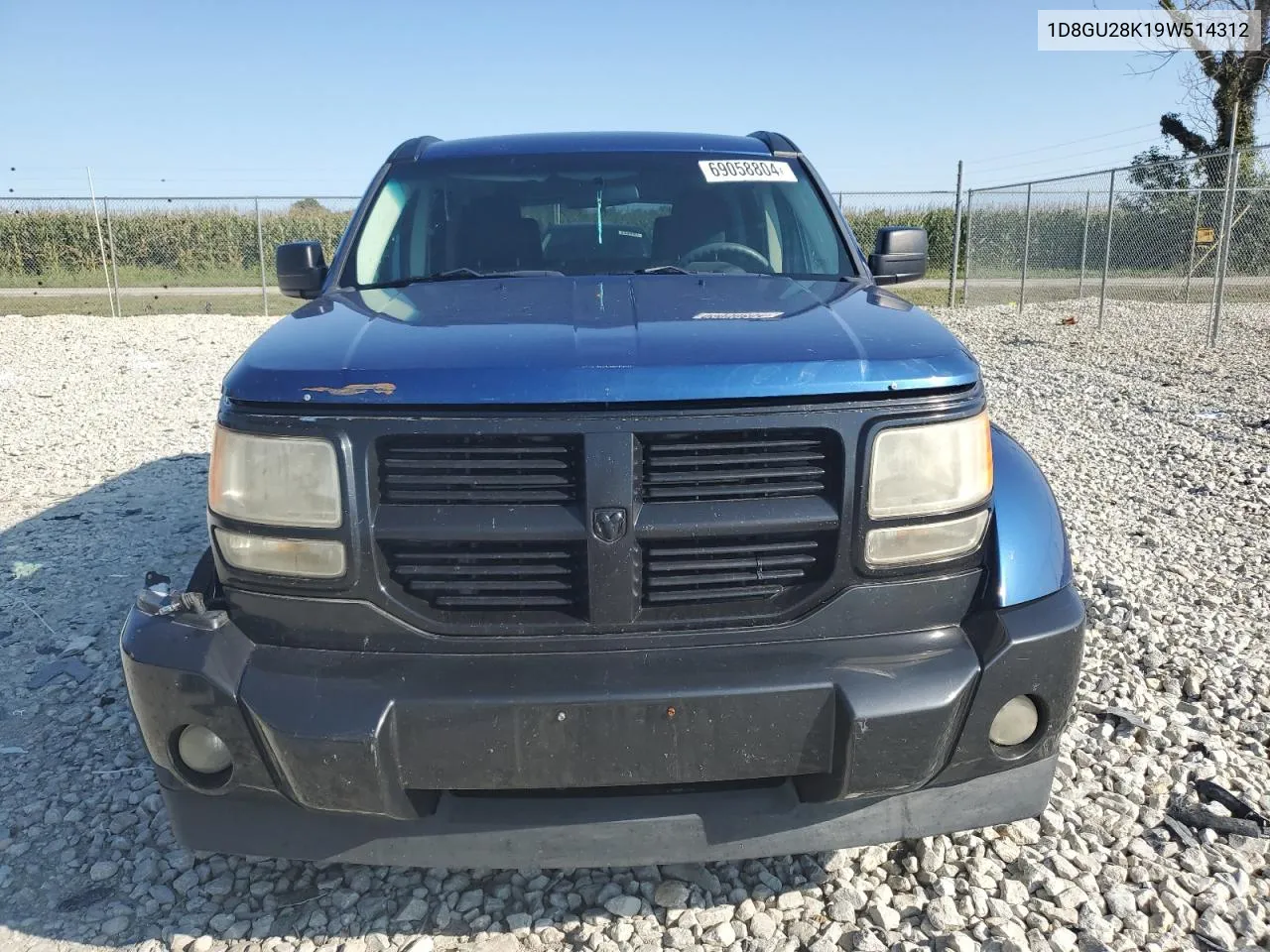 2009 Dodge Nitro Se VIN: 1D8GU28K19W514312 Lot: 69058804